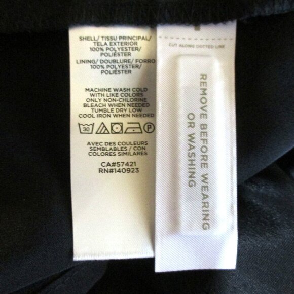 LOFT Dress Petite Black Floral Tie Waist Dark Romantic Size SP $89 - Picture 8 of 8